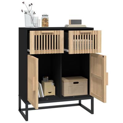 vidaXL Buffet noir 60x30x75 cm bois d'ingénierie