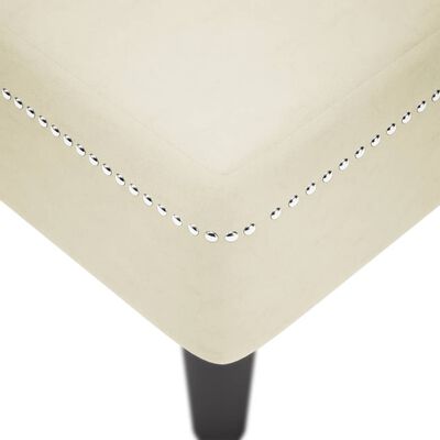 vidaXL Fauteuil long avec coussin et accoudoir droit crème velours