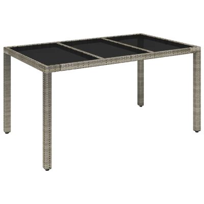 vidaXL Ensemble à manger de jardin et coussins 7 pcs gris rotin