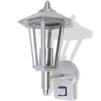 vidaXL Lampe murale extérieure avec capteur Acier inoxydable