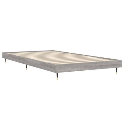 vidaXL Cadre de lit sans matelas sonoma gris 90x190 cm