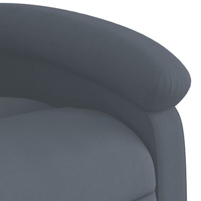 vidaXL Fauteuil inclinable électrique gris foncé velours