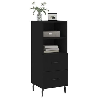 vidaXL Buffet Noir 34,5x34x90 cm Bois d'ingénierie