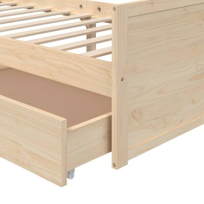 vidaXL Cadre de lit sans matelas bois de pin massif 90x200 cm