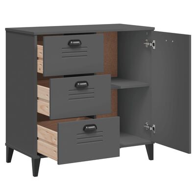 vidaXL Buffet VIKEN gris anthracite 80x40x80 cm bois d'ingénierie