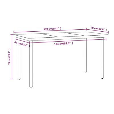 vidaXL Ensemble à manger de jardin et coussins 5pcs Gris/noir