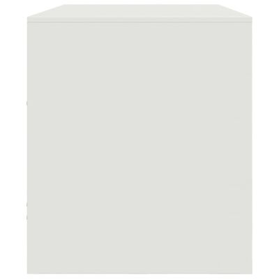 vidaXL Meuble TV blanc 99x39x44 cm acier