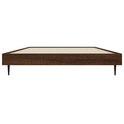 vidaXL Cadre de lit sans matelas chêne marron 90x200cm bois ingénierie