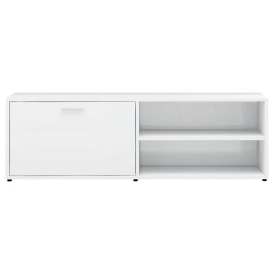 vidaXL Meuble TV Blanc brillant 120x34x37 cm Bois d’ingénierie