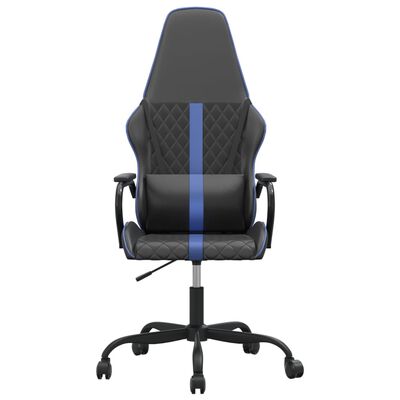 vidaXL Chaise de jeu Noir et bleu Similicuir