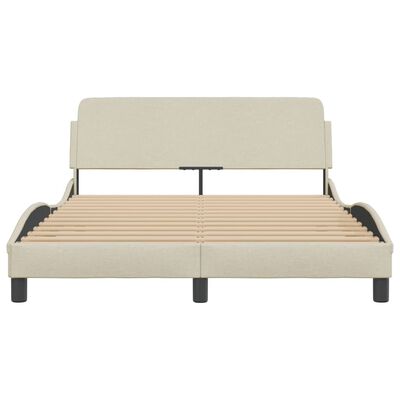 vidaXL Cadre de lit sans matelas crème 120x200 cm tissu