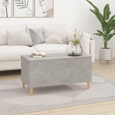 vidaXL Table basse Gris béton 90x44,5x45 cm Bois d'ingénierie