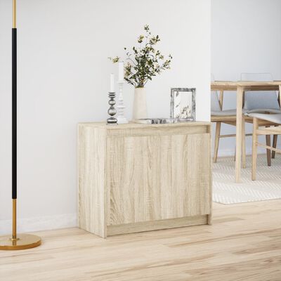 vidaXL Buffet avec LED chêne sonoma 72x34x61 cm bois d'ingénierie