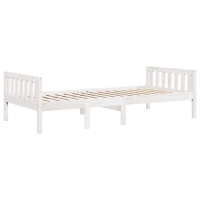 vidaXL Lit pour enfants sans matelas blanc 75x190cm bois de pin massif