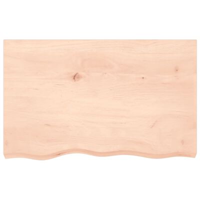 vidaXL Dessus de table 80x50x(2-4) cm bois de chêne massif non traité