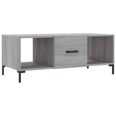 vidaXL Table basse sonoma gris 102x50x40 cm bois d'ingénierie