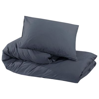 vidaXL Ensemble de housse de couette Anthracite 155x220 cm Microfibre