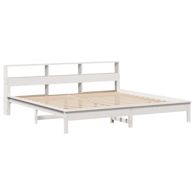 vidaXL Cadre de lit sans matelas blanc 200x200 cm bois massif de pin