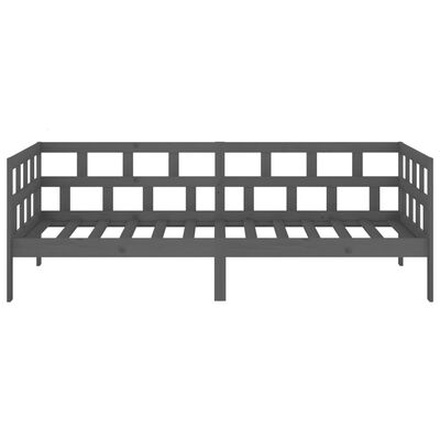 vidaXL Lit de jour sans matelas gris bois de pin massif 90x190 cm