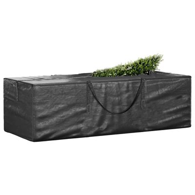 vidaXL Sac de rangement pour sapin de Noël noir 135x40x55 cm PE