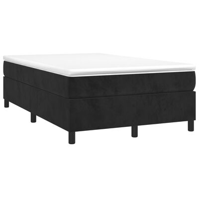 vidaXL Sommier à lattes de lit avec matelas Noir 120x200 cm Velours