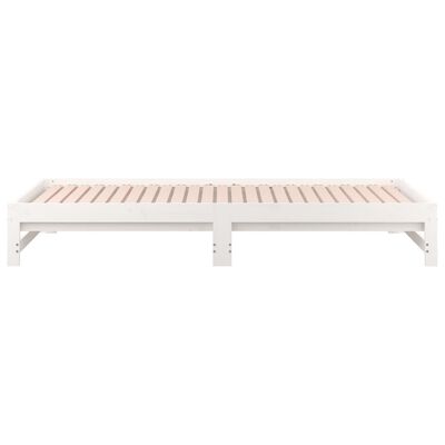 vidaXL Lit coulissant sans matelas blanc 2x(90x200) cm