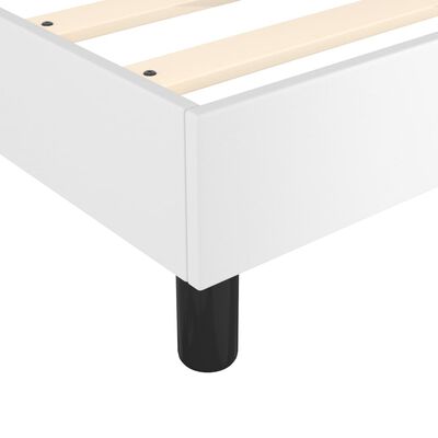 vidaXL Cadre de lit Blanc 90x190 cm Similicuir