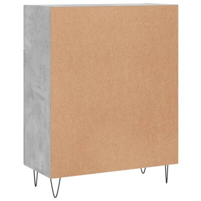 vidaXL Buffet gris béton 69,5x34x90 cm bois d'ingénierie