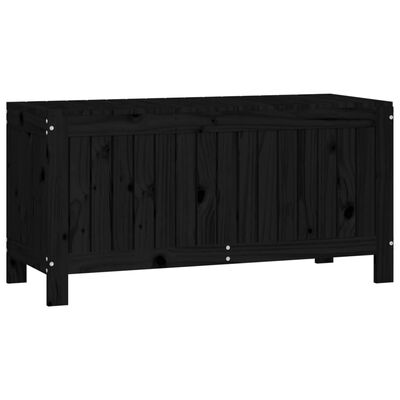 vidaXL Boîte de rangement de jardin Noir 108x42,5x54cm Bois massif pin