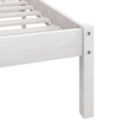 vidaXL Cadre de lit Blanc Bois de pin massif 100x200 cm