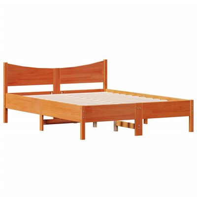 vidaXL Cadre de lit sans matelas cire marron 120x190cm bois pin massif