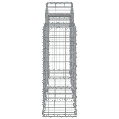 vidaXL Paniers à gabions arqués 50 pcs 200x30x80/100 cm Fer galvanisé