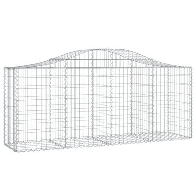 vidaXL Paniers à gabions arqués 5 pcs 200x50x80/100 cm Fer galvanisé