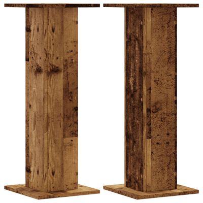 vidaXL Supports pour plantes 2 pcs vieux bois bois d'ingénierie