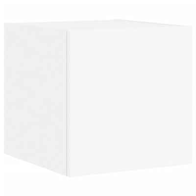 vidaXL Meubles TV muraux avec lumières LED 2 pcs blanc 30,5x35x30 cm