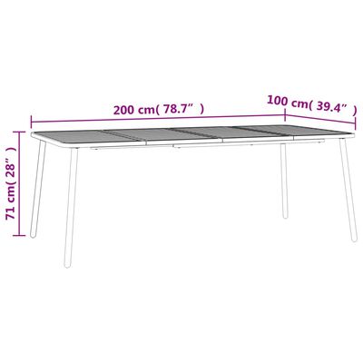 vidaXL Ensemble à manger de jardin 11 pcs anthracite acier