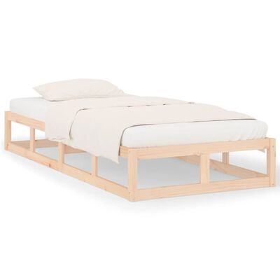 vidaXL Cadre de lit sans matelas 75x190 cm bois massif