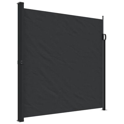 vidaXL Auvent latéral rétractable noir 200x500 cm