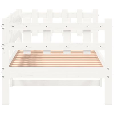 vidaXL Lit de jour sans matelas blanc 80x200 cm bois de pin massif