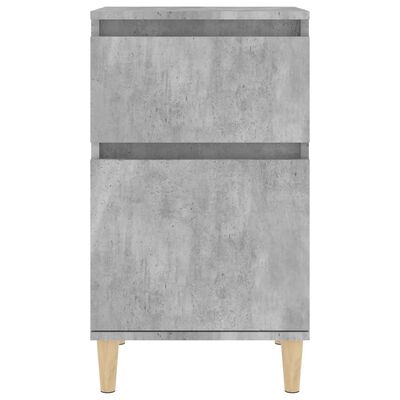 vidaXL Tables de chevet 2 pcs gris béton 40x35x70 cm