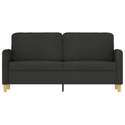 vidaXL Canapé à 2 places Noir 140 cm Tissu