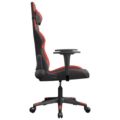 vidaXL Chaise de jeu Noir et rouge Similicuir