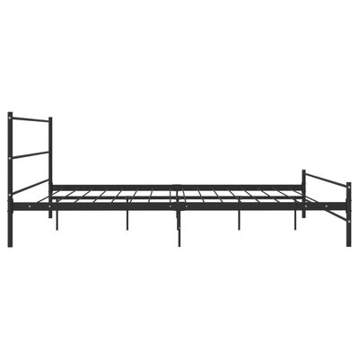 vidaXL Cadre de lit sans matelas noir métal 180x200 cm