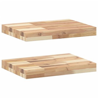 vidaXL Étagères flottantes 2 pcs 60x30x4 cm acacia massif non traité