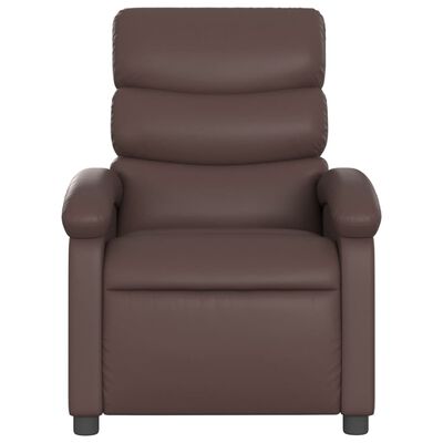 vidaXL Fauteuil de massage inclinable électrique marron similicuir