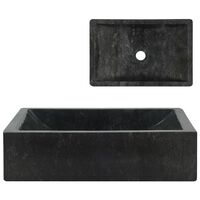 vidaXL Lavabo 45x30x12 cm marbre noir brillant