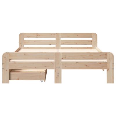 vidaXL Cadre de lit sans matelas 140x190 cm bois de pin massif