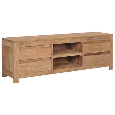 vidaXL Meuble TV 115x30x40 cm Bois de teck massif