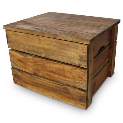 vidaXL Jeu de caisse de rangement 2 pcs Bois de récupération massif