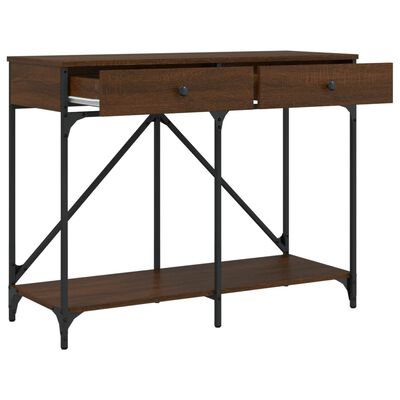 vidaXL Table console chêne marron 100x39x78,5 cm bois d'ingénierie